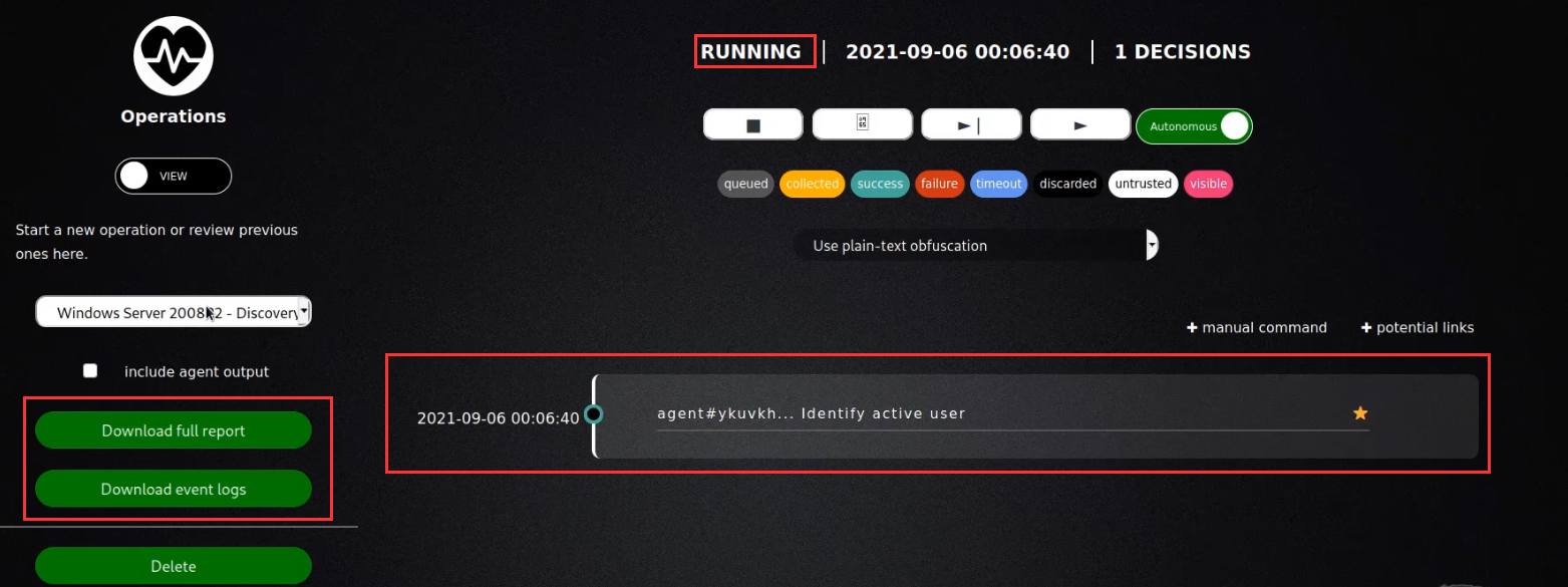 Caldera operation detail view Caldera operation detail view