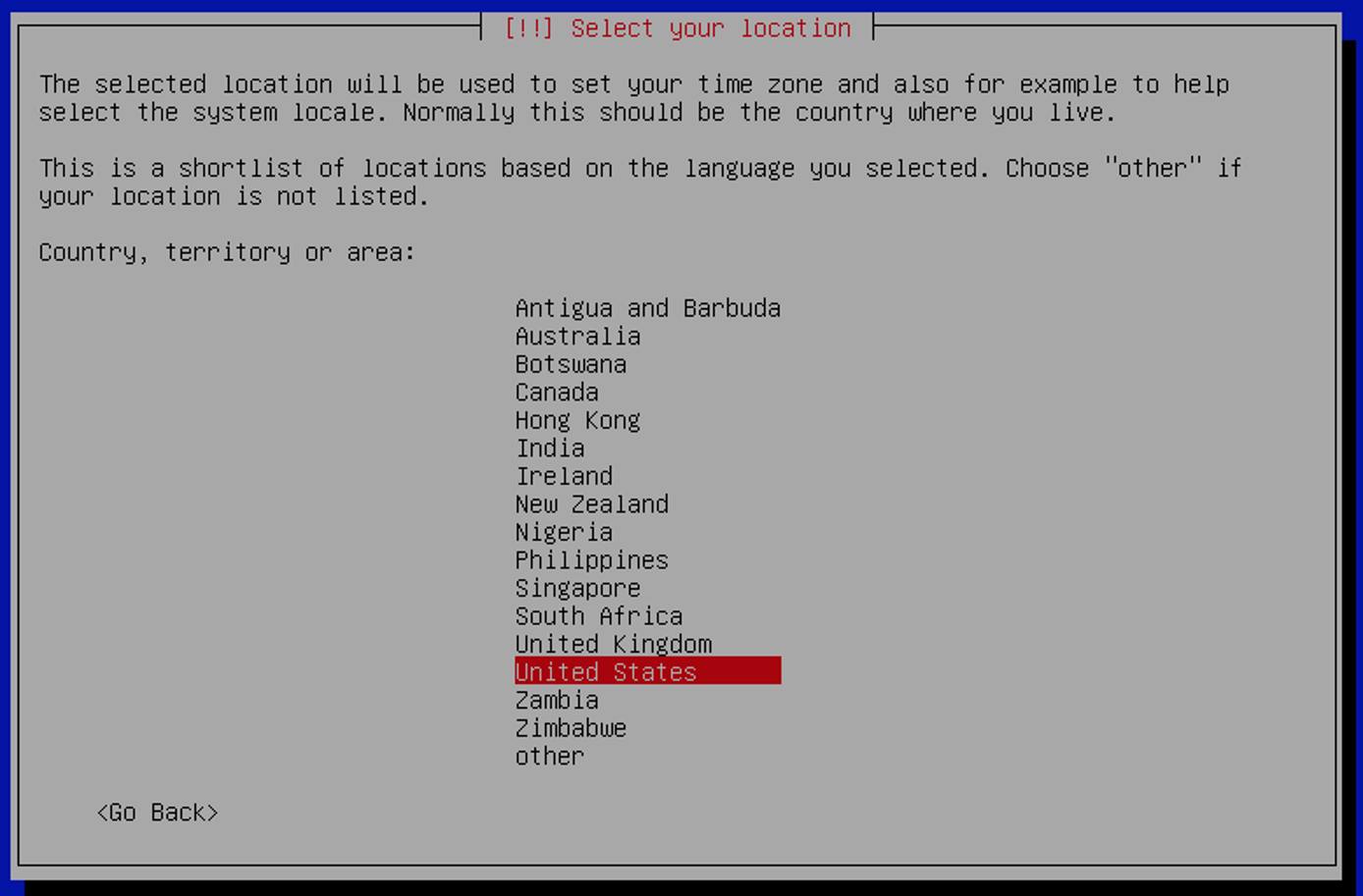 Debian 8 Location Setting Debian 8 Location Setting